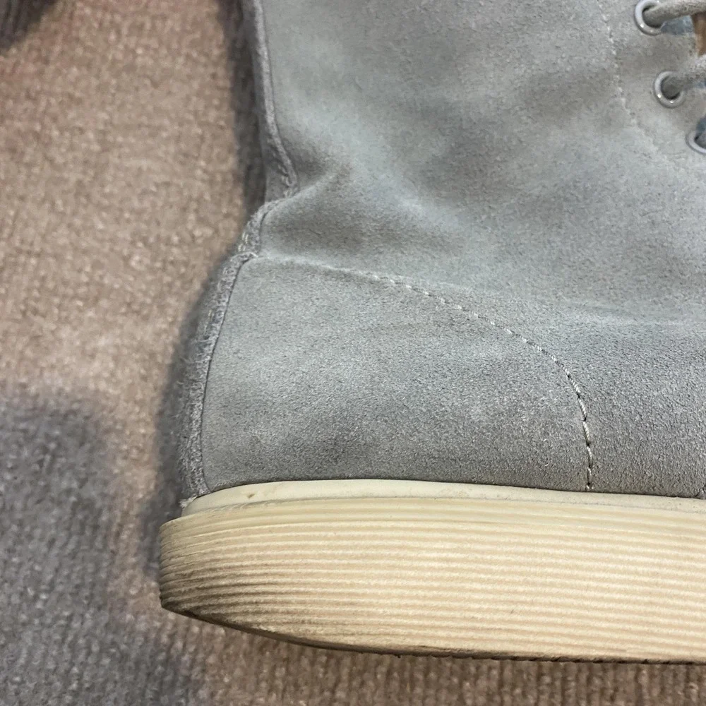 Dr. Martens Whiton Boots Mens Size 11 Gray Suede Ankle‎ Combat Lace Up Casual